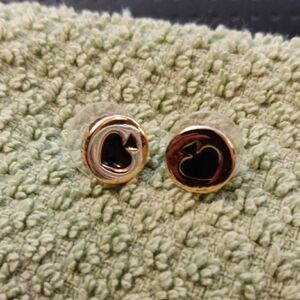kate spade Black and Gold Spade Stud Earrings